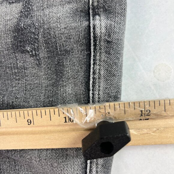 Judy Blue Jeans Women's Plus 33x26* Skinny High Rise Black Raw Hem Denim Tag 16W - Picture 14 of 16